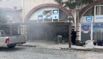 İş hanındaki yangın büyümeden söndürüldü