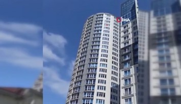 İstanbul’da 6,2 büyüklüğündeki depremde rezidans böyle sallandı