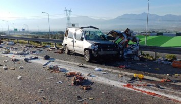 İzmir’de feci kaza: Çıkışı kaçırıp geri gelen araca kamyon çarptı, 1 can kaybı, 2 yaralı