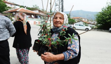 Karşıyaka Belediyesi’nden Sancaklı’da fidan dayanışması