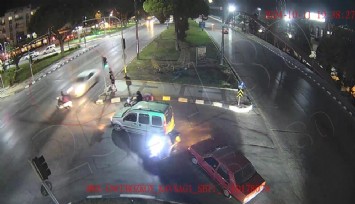Manisa'daki motosiklet kazasının güvenlik kameraları ortaya çıktı