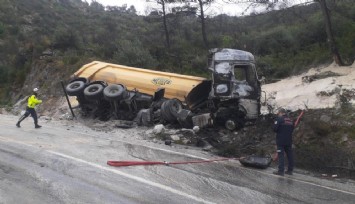 Milas'ta tır sürücüsü feci şekilde yanarak hayatını kaybetti