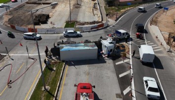 Muğla'da doğalgaz yüklü tır devrildi: 1 yaralı