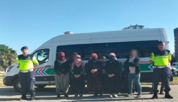 İzin belgesi bulunmayan 12 düzensiz göçmen yakalandı