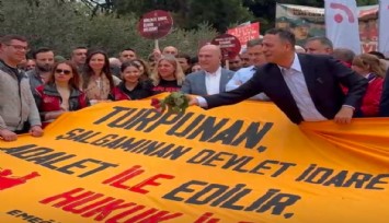 İzmir’de 1 Mayıs yürüyüşünde CHP'lilerden turp göndermesi