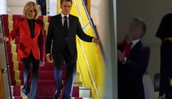 Macron'dan o görüntülere yanıt: 'Şakalaşıyorduk'