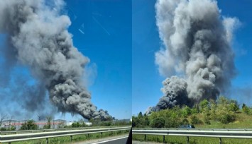 Tekirdağ’da fabrikada yangını: Dumanlar her yerden gözlendi