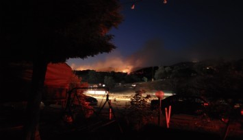 Aydın'daki yangına gece görüşlü helikopterlerden destek