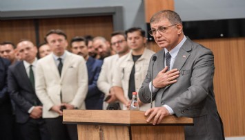Başkan Tugay personel ile bayramlaştı