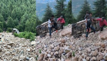 Gaziantep’te yaylaya çıkan aile arabayla uçuruma yuvarlandı:3 can kaybı