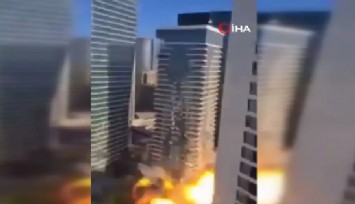 İran'ın Tel Aviv'deki saldırı anı görüntülendi