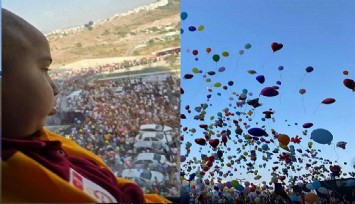 İzmir’de balonlar 6 yaşındaki Erhan ve arkadaşlarının umudu için uçuruldu