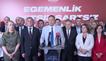 Saraçhane'de CHP’li Başkanların birlik mesajını Bornova Belediye Başkanı Ekşi açıkladı