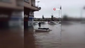 Trabzon’da göle dönen yolda yatak sefası
