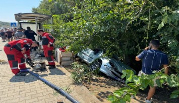 Fethiye'de korkunç kaza: Araba sazlık alana uçtu 2 ölü, 1 yaralı