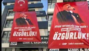 İl Başkanlığında Aslanoğlu’na destek pankartı: Karanlık gidecek, biz kalacağız