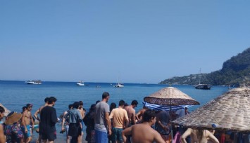 Marmaris'te denize girdi, çıkamadı
