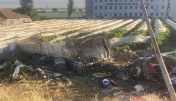 Yoldan çıkan tır üzüm bağına girdi: 1 kişi hayatını kaybetti