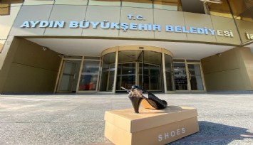 Aydın'da Çerçioğlu'nu kırık topukla protesto ettiler