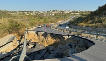 Aydın’da Söke-Kuşadası güzergahında yol çöktü: Tek yönlü olarak trafiğe kapandı