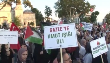 İstanbul’da 'Gazze’ye Umut Işığı Ol' yürüyüşü: Binlerce kişi Ayasofya Camii’ne yürüdü