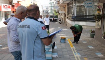 Konak’ta yaya dostu sarı çizgi uygulaması başladı