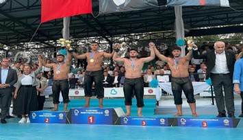 Manisa Kula'da pehlivan Melih Özdemir'den büyük başarı