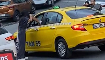 Yol verme tartışmasında taksici, genç kızı yumruklayarak bayılttı: O anlar kamerada
