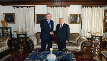 Cumhurbaşkanı Erdoğan, MHP Lideri Bahçeli ile bir araya geldi