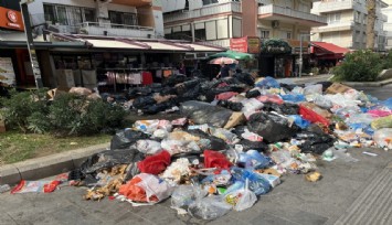 İşçilerin 7'inci gün eyleminde Buca'da çöp sorunu büyüdü