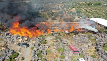 Manisa'daki fabrika yangını 6 saatte kontrol altına alındı