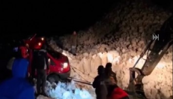 Trovit Yaylası’nda çığ sonrası mahsur kalan vatandaşlar kurtarıldı