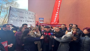 CHP Beylikdüzü'nden Murat Çalık için hastane önünde destek açıklaması