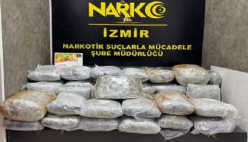 İzmir'de uyuşturucu operasyonu: 65 kilo skunk ele geçirildi