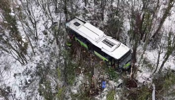 Kartepe’de otobüs şarampole uçtu: 39 kişi yaralandı