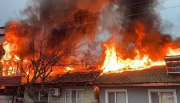Kediler üşümesin diye yaktıkları ateş evi kül etti
