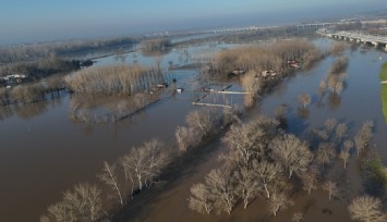 Edirne'de Meriç Nehri taştı: Ovalar sular altında kaldı
