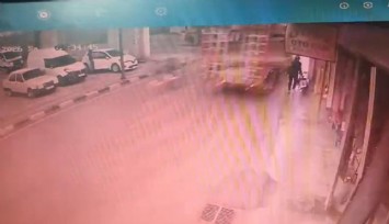 Kamyon üzerindeki iş makinesi 14 yaşındaki öğrenciye çarptı: Kaza anı kamerada