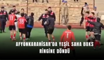 Afyonkarahisar’da yeşil saha boks ringine döndü