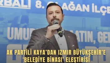 AK Partili Kaya’dan İzmir Büyükşehir’e ‘belediye binası’ eleştirisi