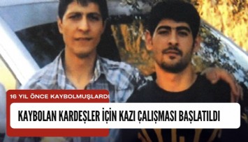 Aydın'da 16 yıl önce kaybolan kardeşler için kazı çalışması başlatıldı