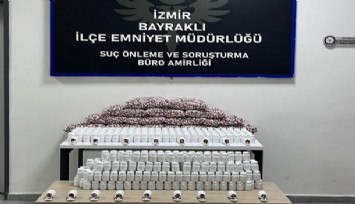 Bayraklı'da binlerce uyuşturucu hap yakalandı