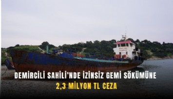 Demircili Sahili’nde izinsiz gemi sökümüne 2,3 milyon TL ceza