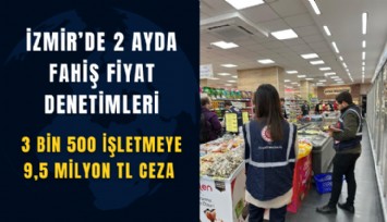 İzmir’de 2 ayda fahiş fiyat denetimleri: 3 bin 500 işletmeye 9,5 milyon TL ceza