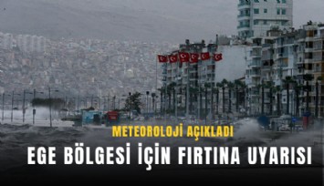Meteoroloji açıkladı: Ege için fırtına uyarısı