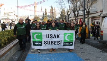 Yeşilay'dan Uşak'ta farkındalık yürüyüşü