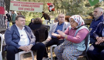 Başkan Yetişkin Akbelen’de: Toprağımızı savunmaya devam edeceğiz