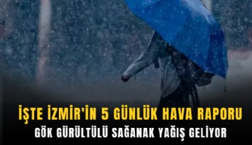 İşte İzmir'in 5 günlük hava raporu: Gök gürültülü sağanak yağış geliyor