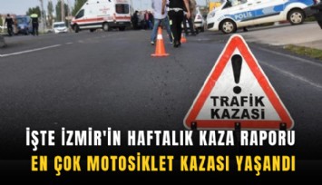 İzmir'in haftalık kaza raporu: En çok motosiklet kazası yaşandı