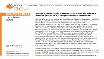 ÖSYM'den Türkiye'de bir ilk: e-YDTS başvuruları açıldı
